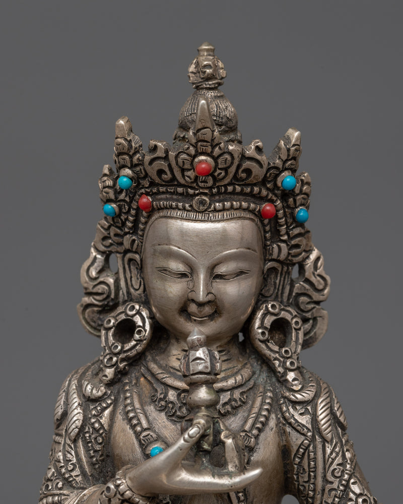 Hand Carved Vajrasattva Purification Deity Figurine | Traditionally Himalayan Hand-made Artwork