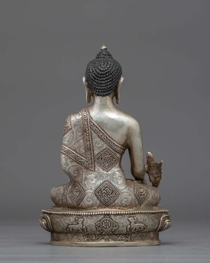 Handcarved Lord Medicine Buddha Figurine | Deity of Compassion and Well-Being