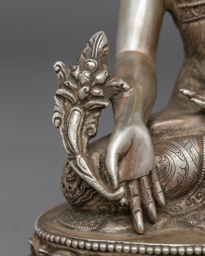 Handcarved Lord Medicine Buddha Figurine | Deity of Compassion and Well-Being