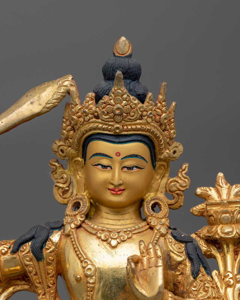 Tibetan Buddhist Jampalyang Deity Sculpture | Wisdom Deity Himalayan Art