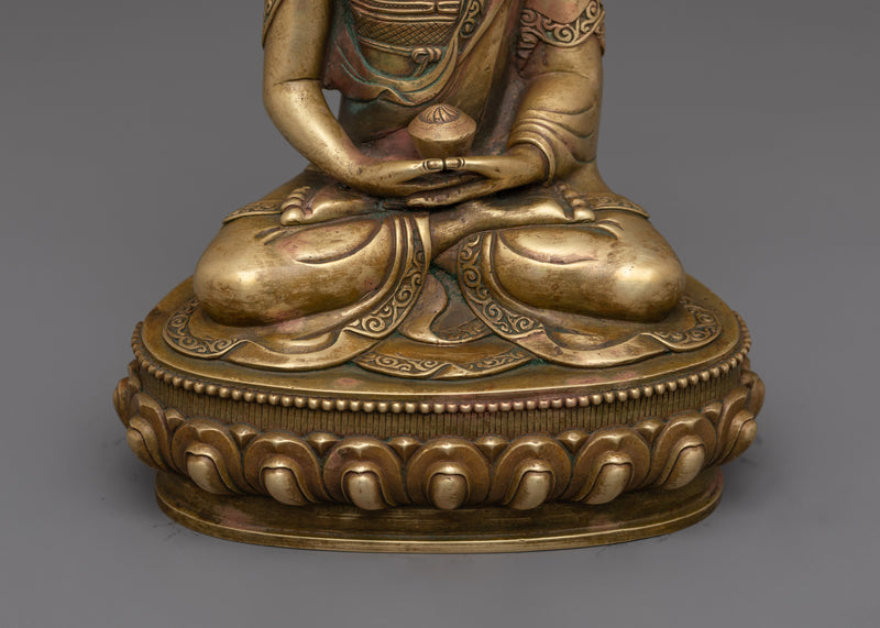 Spiritual Buddhist Enlightened Amitabha Sculpture | Buddha of Pure Land Buddhism Art