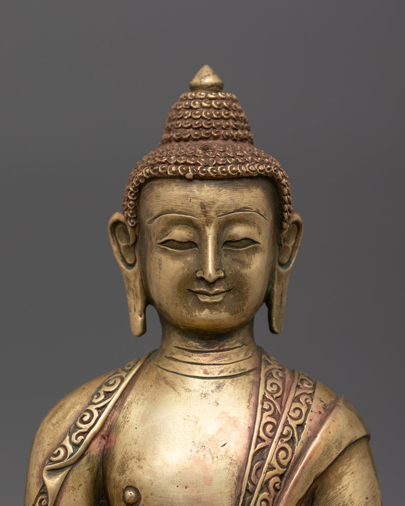 Spiritual Buddhist Enlightened Amitabha Sculpture | Buddha of Pure Land Buddhism Art