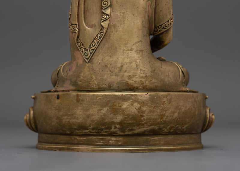 Spiritual Buddhist Enlightened Amitabha Sculpture | Buddha of Pure Land Buddhism Art