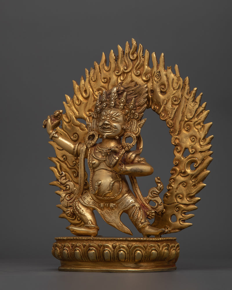 Wrathful Deity Chana Dorje (Vajrapani) Sculpture | Lord of Thunderbolt