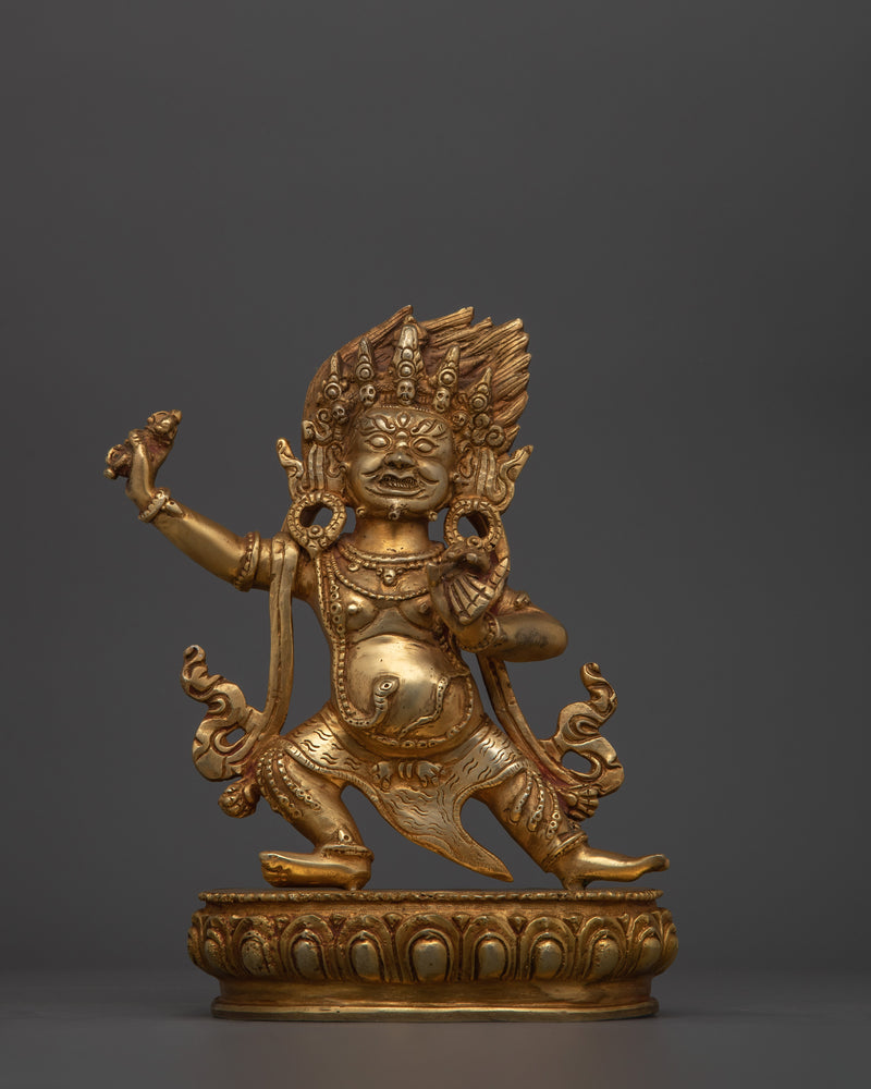 Wrathful Deity Chana Dorje (Vajrapani) Sculpture | Lord of Thunderbolt