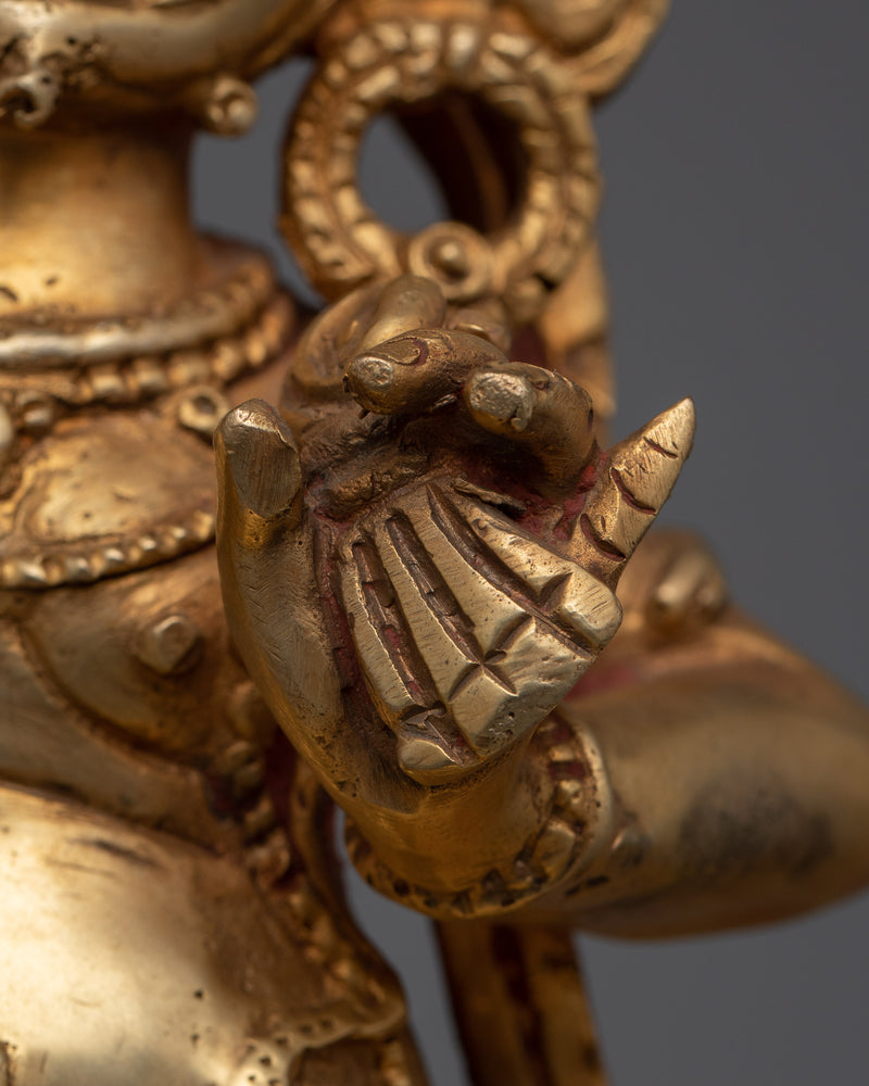 Wrathful Deity Chana Dorje (Vajrapani) Sculpture | Lord of Thunderbolt