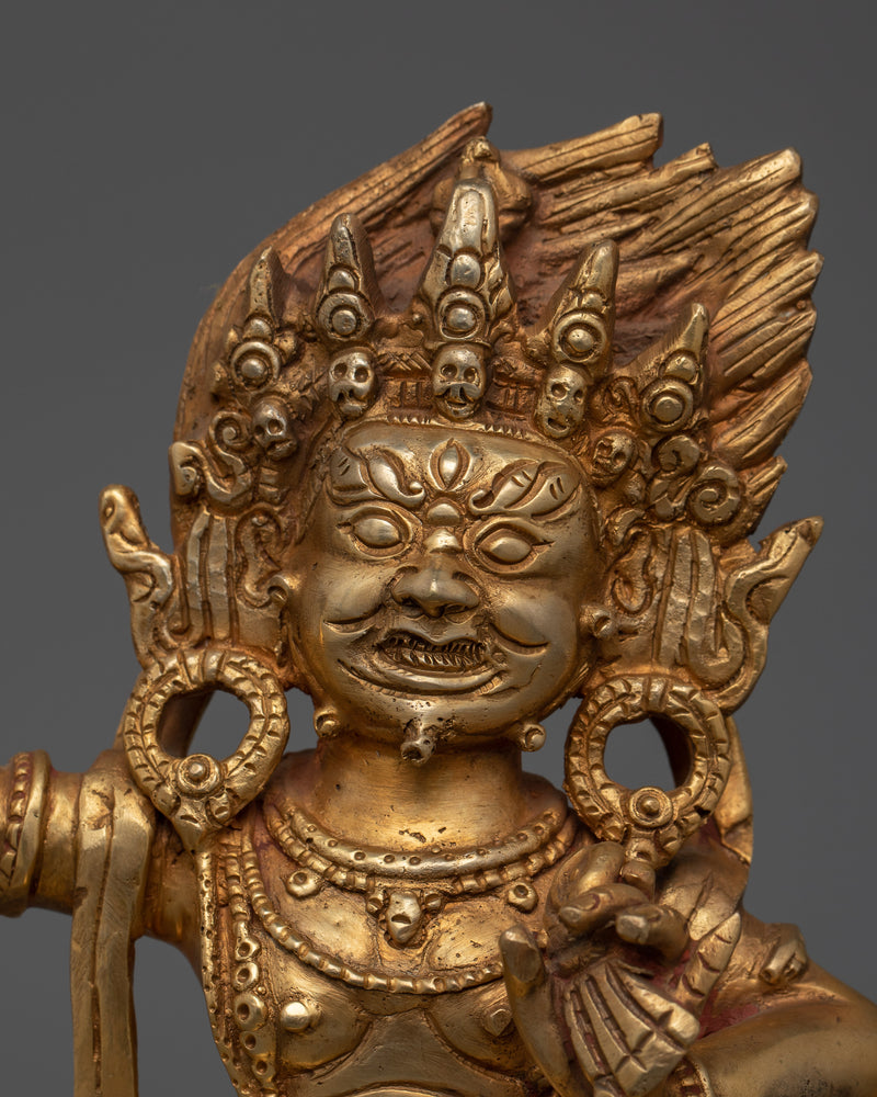 Wrathful Deity Chana Dorje (Vajrapani) Sculpture | Lord of Thunderbolt