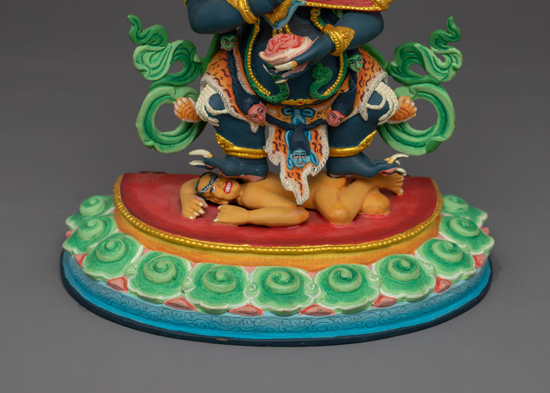 Sakya Mahakala Dharma Protector Statue | Wrathful Protector of the Dharma