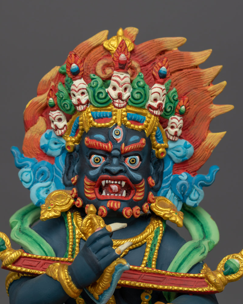 Sakya Mahakala Dharma Protector Statue | Wrathful Protector of the Dharma