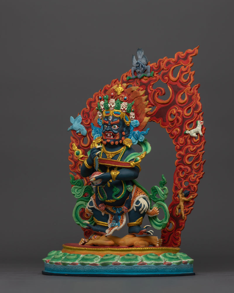 Sakya Mahakala Dharma Protector Statue | Wrathful Protector of the Dharma