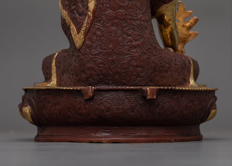 Enlightened Buddhist Deity Bhaisajyaguru Sculpture Medicine Buddha | Spiritual Home Decor