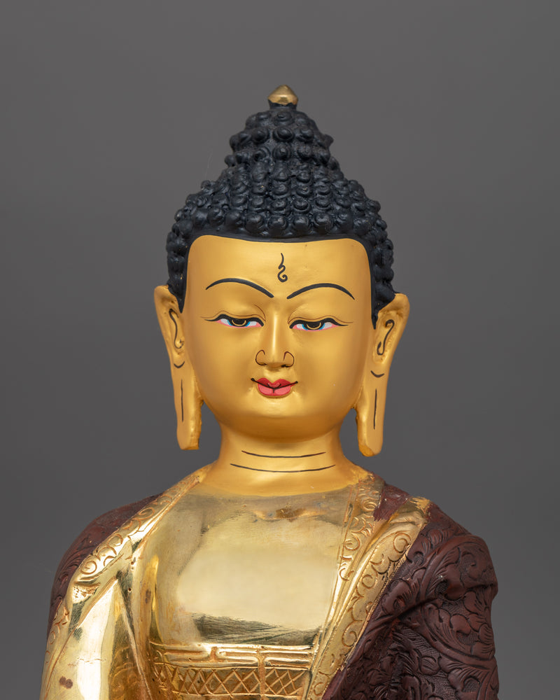 Enlightened Buddhist Deity Bhaisajyaguru Sculpture Medicine Buddha | Spiritual Home Decor