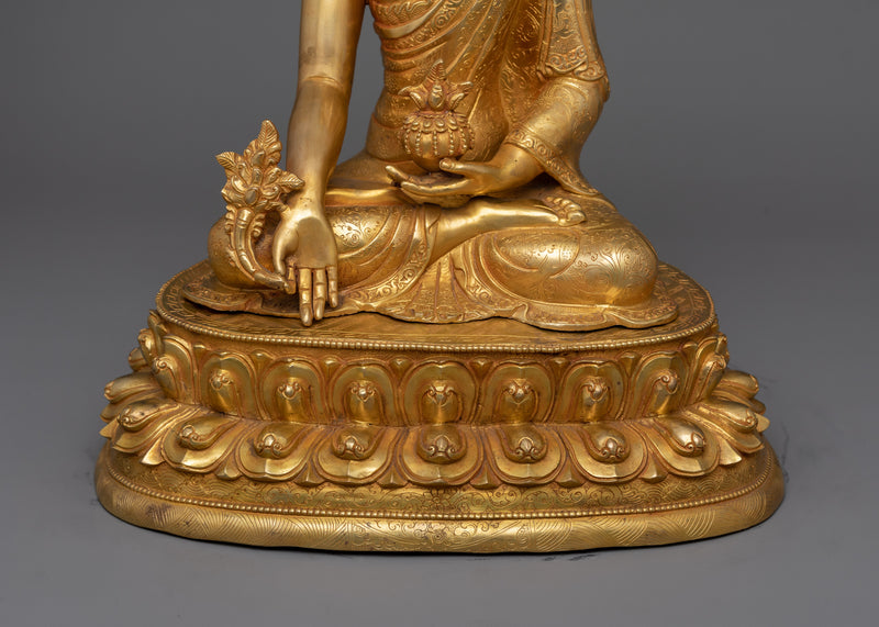 Tibetan Buddhist Bhaisajyaguru Sculpture (Medicine Buddha) | Buddha of Healing