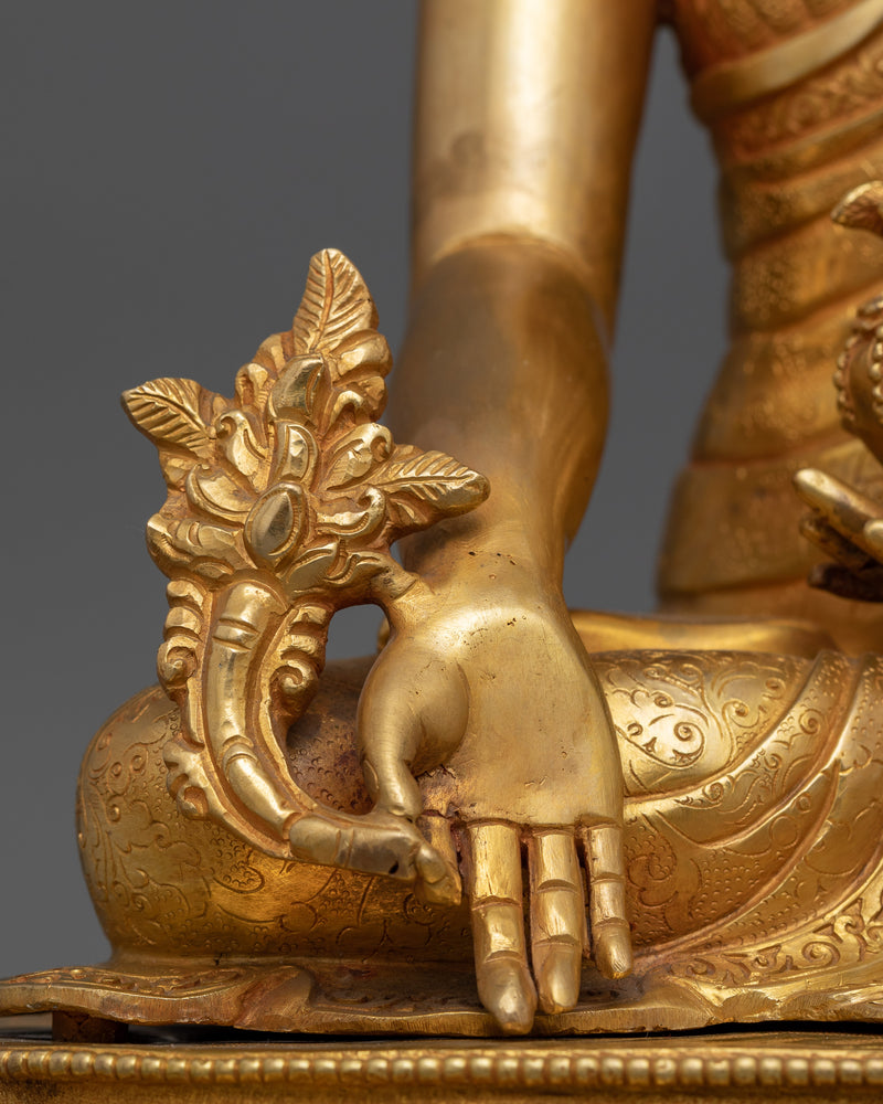 Tibetan Buddhist Bhaisajyaguru Sculpture (Medicine Buddha) | Buddha of Healing