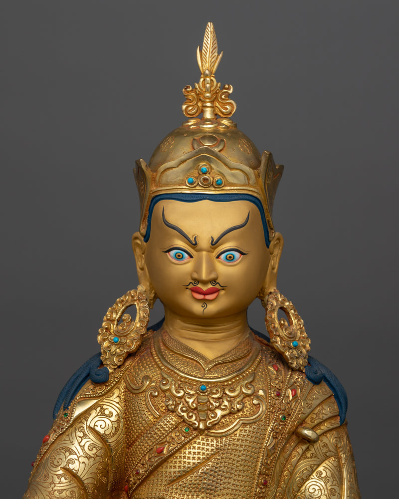 Tantric Buddhist Vajra Master Guru Rinpoche Statue | Spiritual Zen Artwork