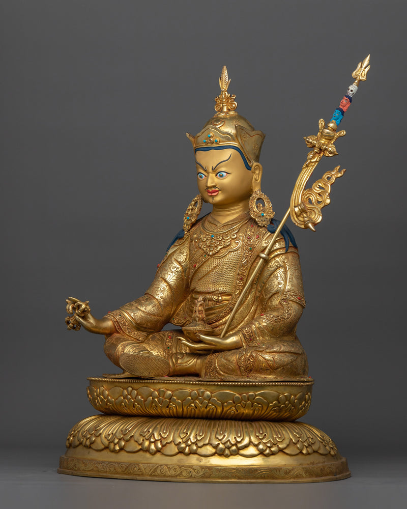 Tantric Buddhist Vajra Master Guru Rinpoche Statue | Spiritual Zen Artwork