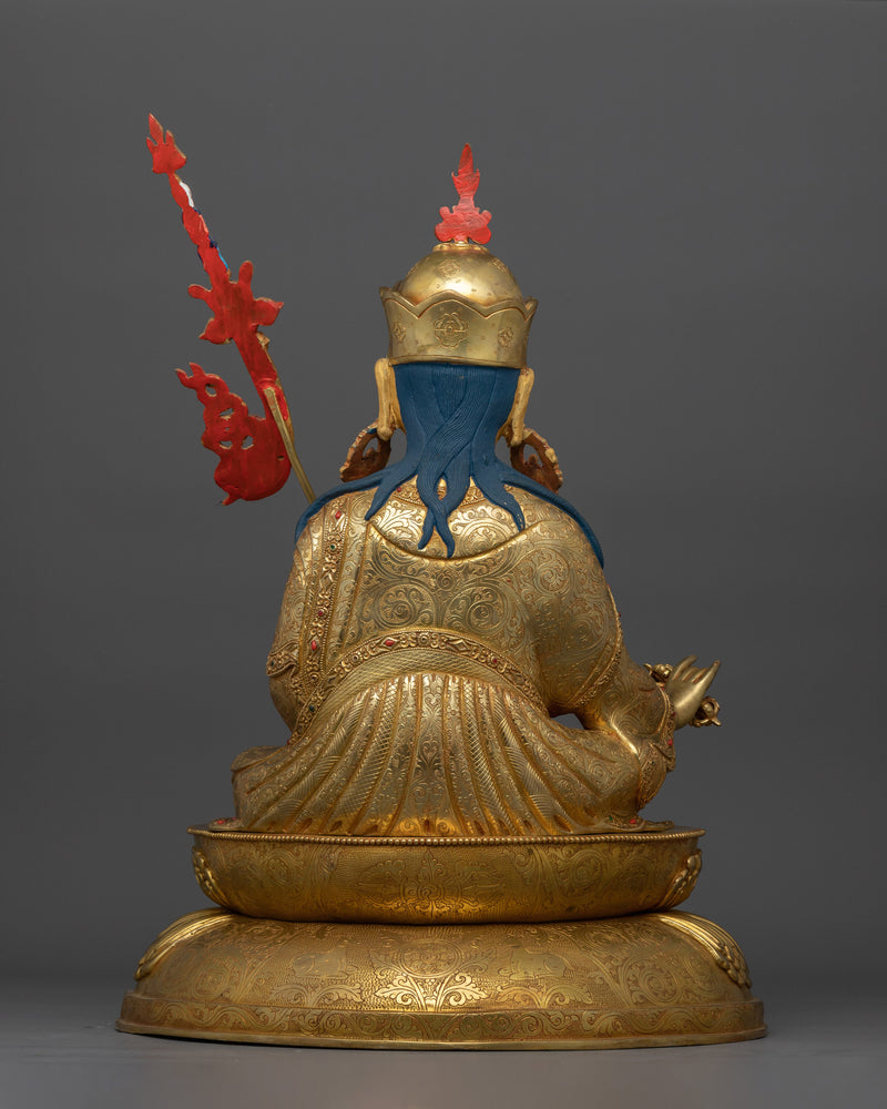 Tantric Buddhist Vajra Master Guru Rinpoche Statue | Spiritual Zen Artwork