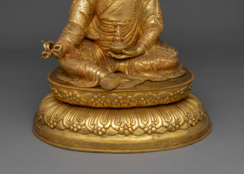 Tantric Buddhist Vajra Master Guru Rinpoche Statue | Spiritual Zen Artwork