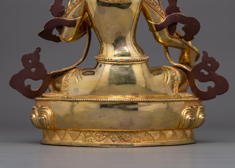 Himalayan Spiritual Green Tara Goddess of Swift Assistance Statue | Sacred Feminine Deity