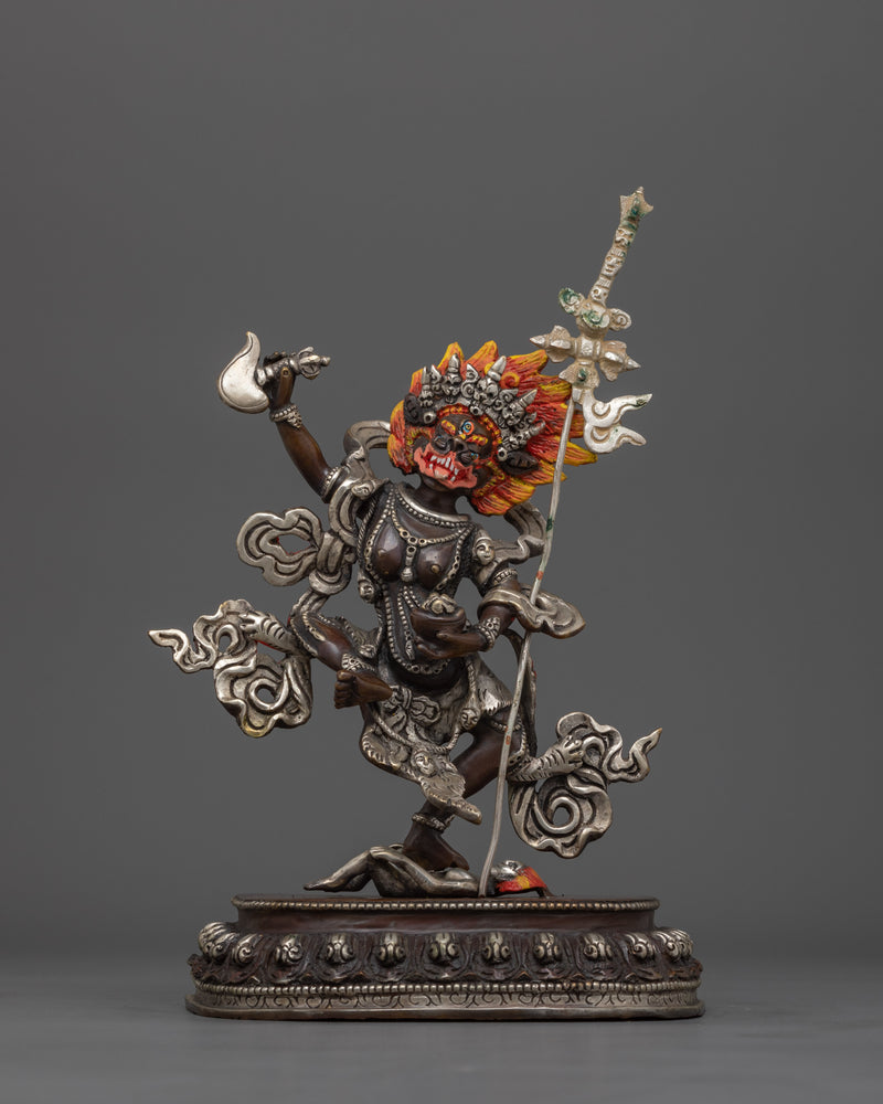 Buddhist Wrathful Deity Simhamukha | Symbol of Fierce Wisdom and Spiritual Liberation