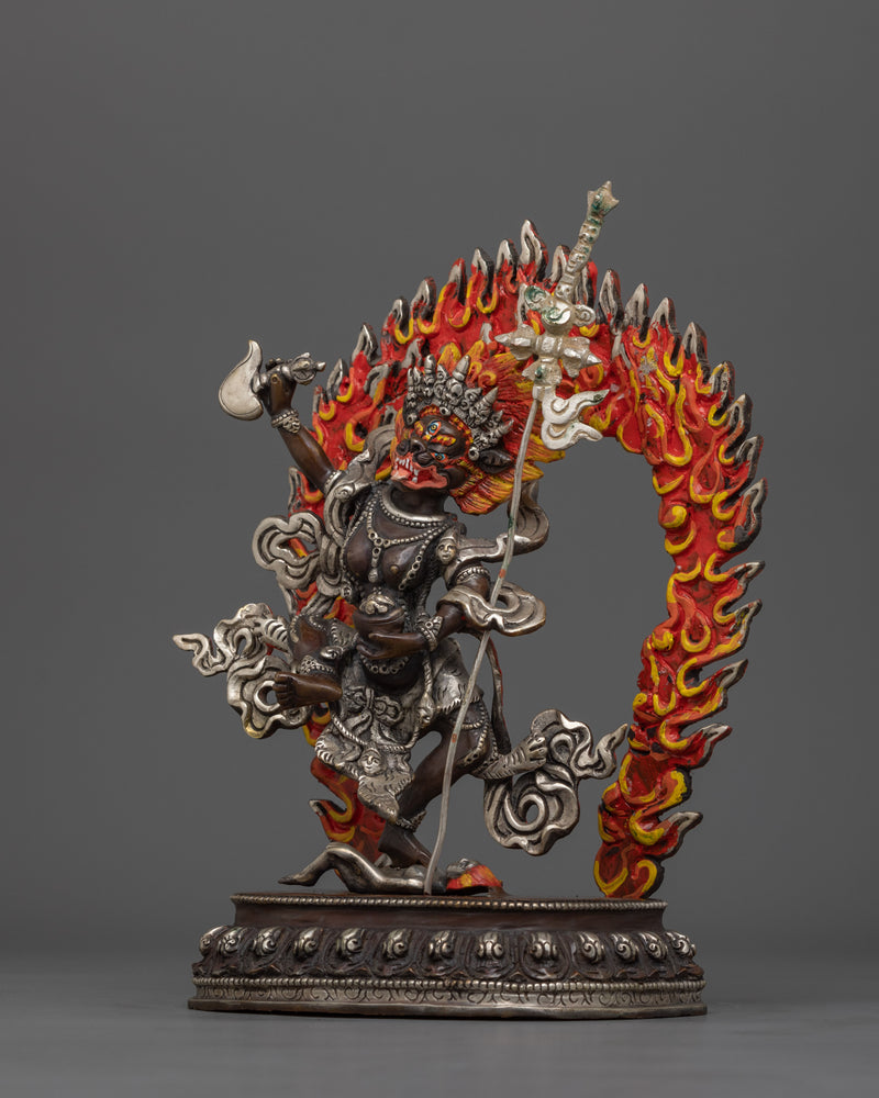 Buddhist Wrathful Deity Simhamukha | Symbol of Fierce Wisdom and Spiritual Liberation