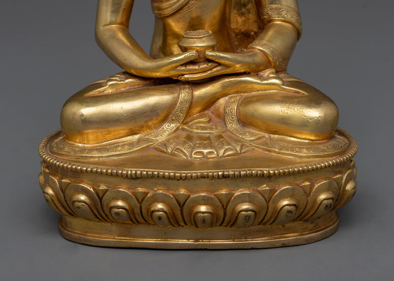 Amitabha Buddha the Great Saviour Buddha Figurine | Handmade Divine Buddhist Sculpture