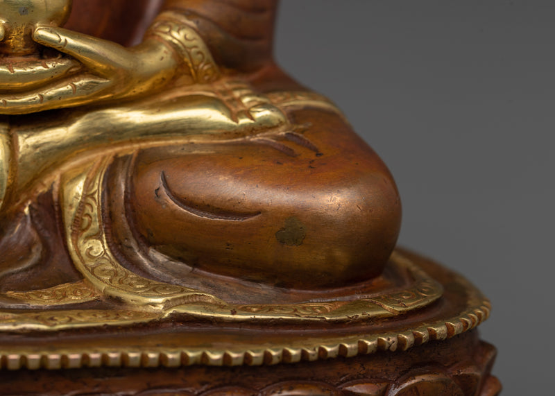 Amitabha Buddha Infinite Life Tibetan Buddha Statue | Handcrafted 24K Gold Gilded Buddhist Art