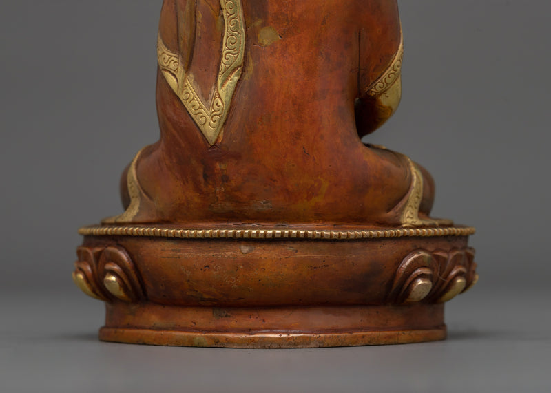 Amitabha Buddha Infinite Life Tibetan Buddha Statue | Handcrafted 24K Gold Gilded Buddhist Art