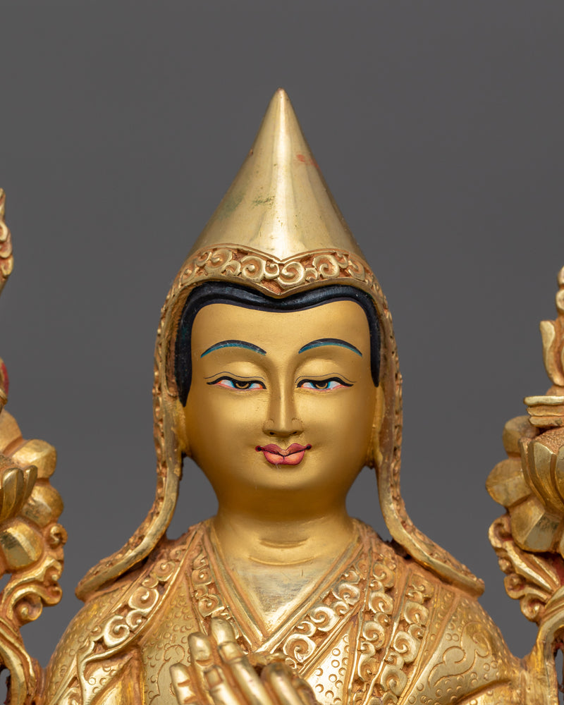 Je Tsongkhapa Tibetan Buddhist Monk Statue | Divine Representation of Tibetan Buddhist Teaching