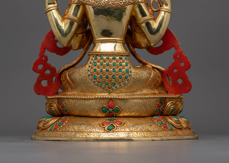 Bodhisattva Compassionate Deity Chenresig Figurine | Symbol of Mercy and Benevolence