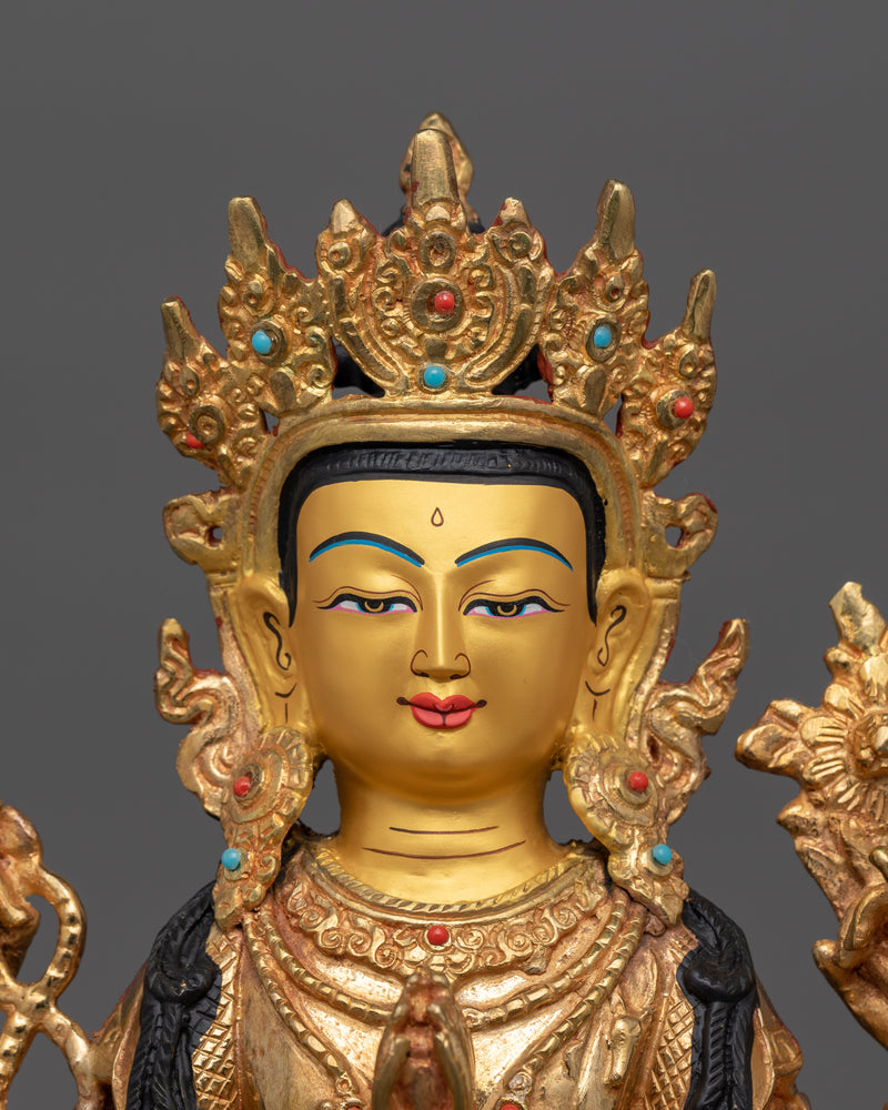 Enlightened Compassionate Deity Avalokiteshvara Statue | Chenresig Buddhism Idol