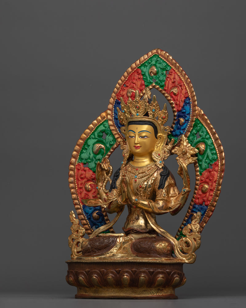 Enlightened Compassionate Deity Avalokiteshvara Statue | Chenresig Buddhism Idol