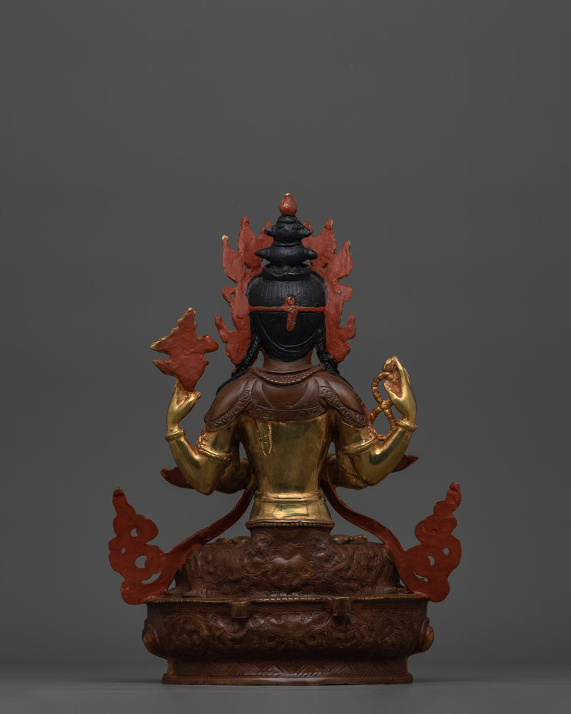 Enlightened Compassionate Deity Avalokiteshvara Statue | Chenresig Buddhism Idol