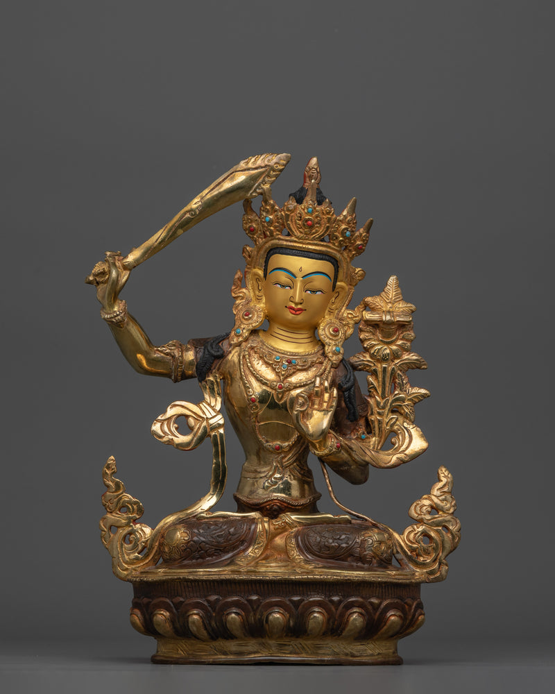 Spiritual and Youthful Manjushri Statue "The Bodhisattva of Wisdom" | Teacher of the Buddhas