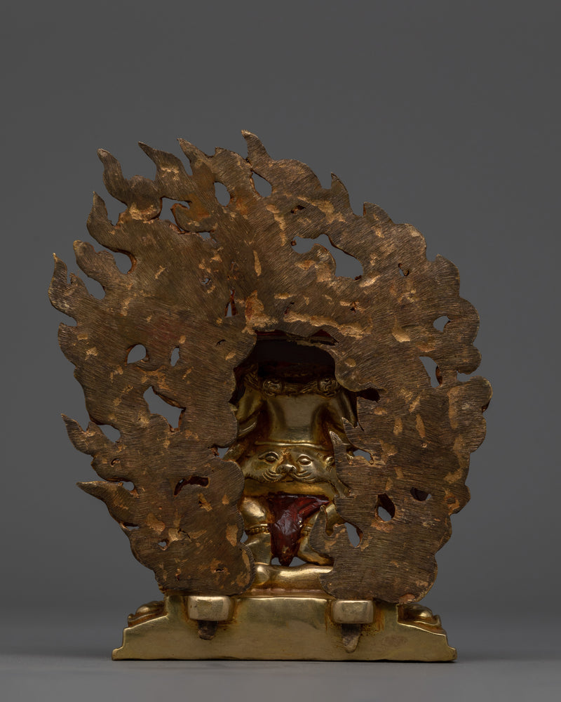 Wrathful Protector Sakya Mahakala Sculpture | Tibetan Buddhism Deity Figurine