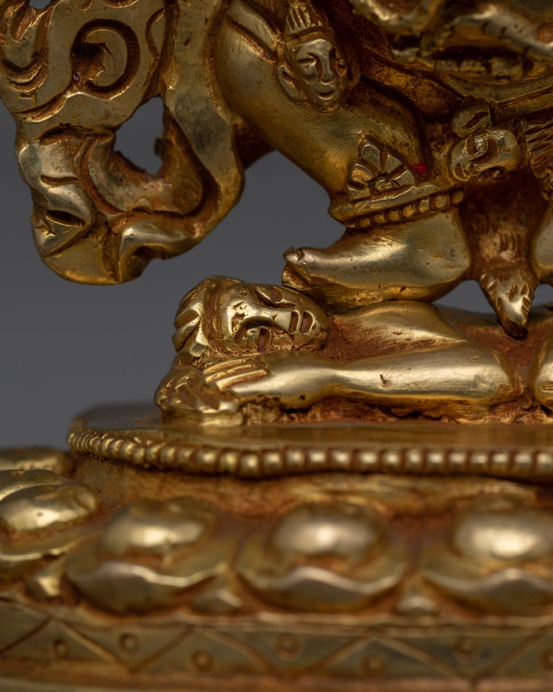 Wrathful Protector Sakya Mahakala Sculpture | Tibetan Buddhism Deity Figurine