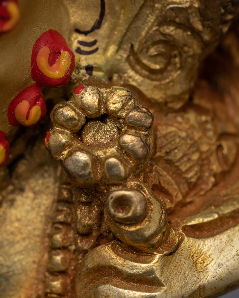 Wrathful Protector Sakya Mahakala Sculpture | Tibetan Buddhism Deity Figurine