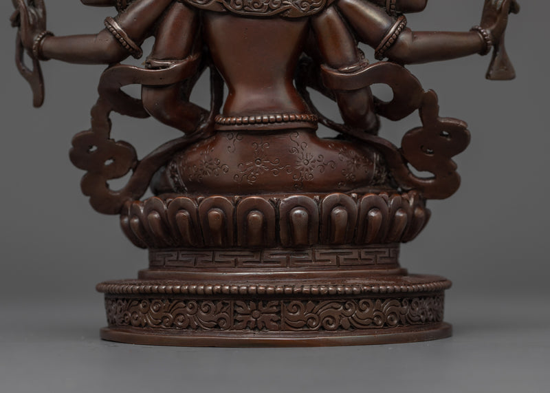 Oxidized Copper Namgyalma Dakini Sculpture | Longevity and Spiritual Protection Deity