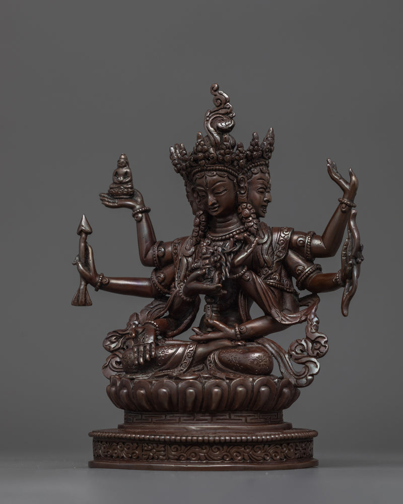 Oxidized Copper Namgyalma Dakini Sculpture | Longevity and Spiritual Protection Deity