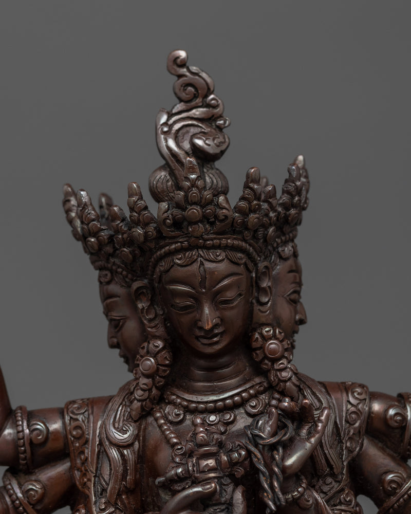 Oxidized Copper Namgyalma Dakini Sculpture | Longevity and Spiritual Protection Deity