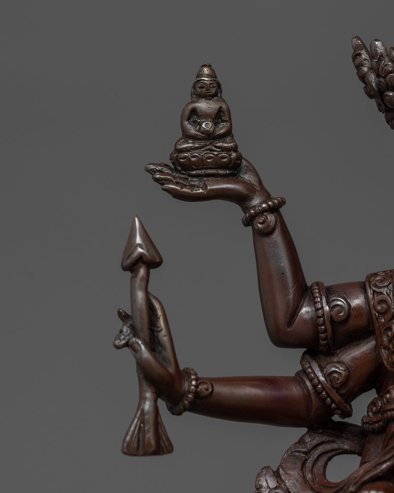 Oxidized Copper Namgyalma Dakini Sculpture | Longevity and Spiritual Protection Deity