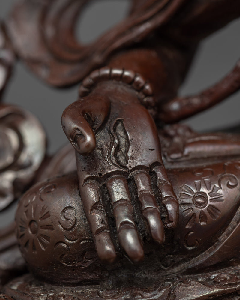 Oxidized Copper Namgyalma Dakini Sculpture | Longevity and Spiritual Protection Deity