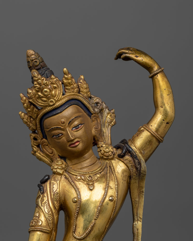 Handcrafted Standing Mayadevi Sculpture | Buddhist Art for Serenity and Devotion