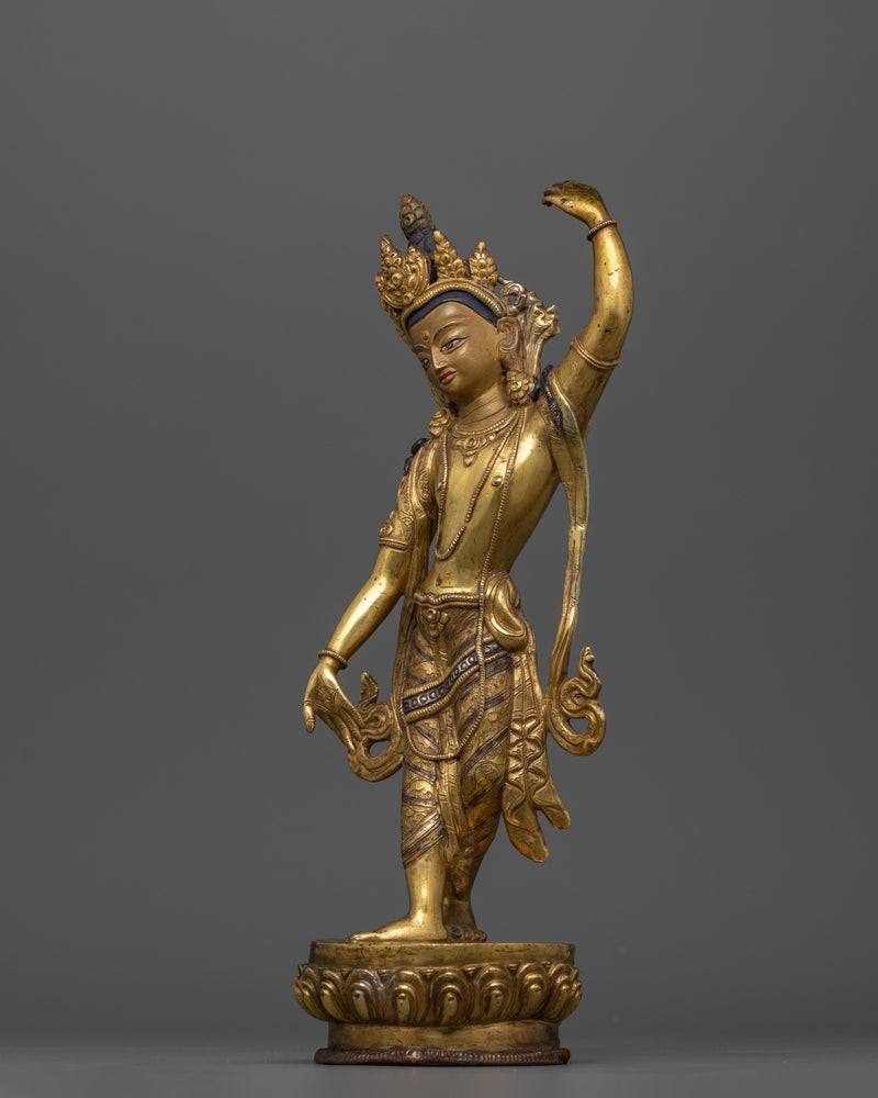 Handcrafted Standing Mayadevi Sculpture | Buddhist Art for Serenity and Devotion