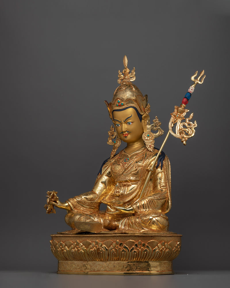 Tibetan Lotus Master Guru Rinpoche Figurine | Enlightened Buddha for Shrine