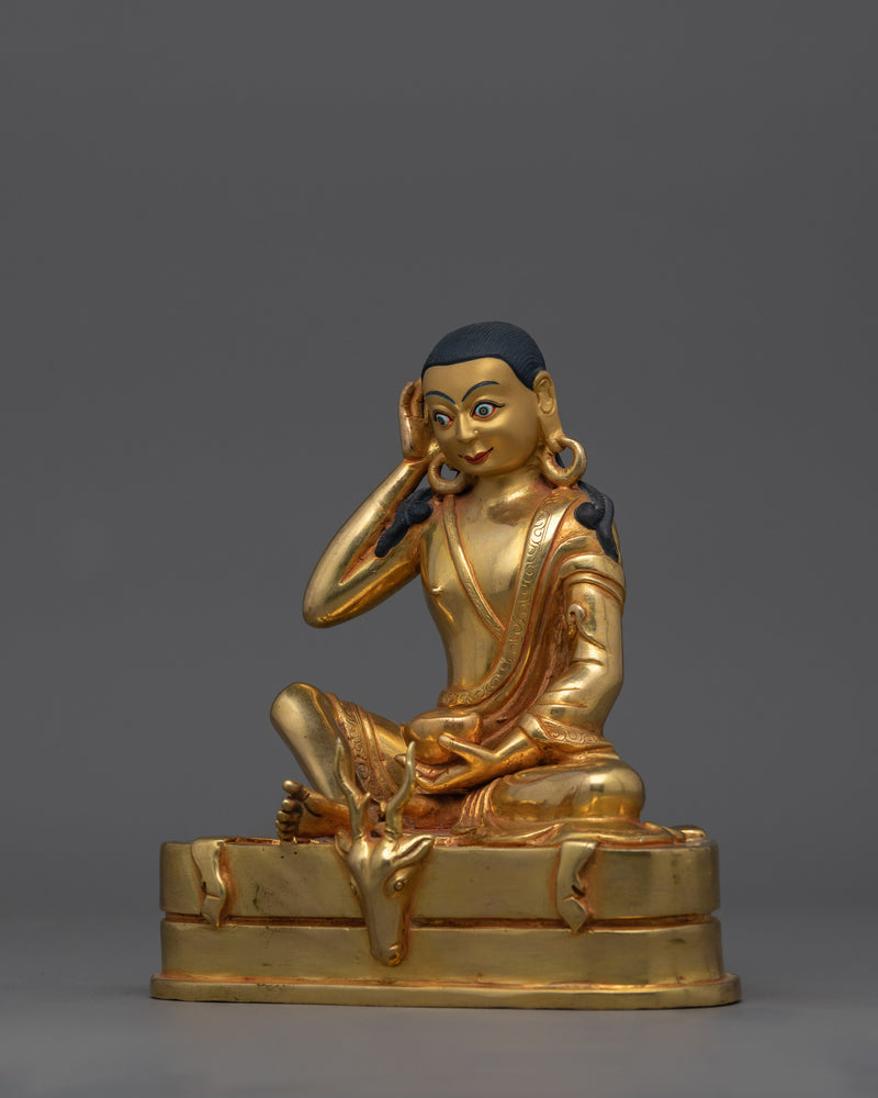 Buddhist Master Tibetan Jetsun Milarepa Sculpture | The Revered Yogi and Sage