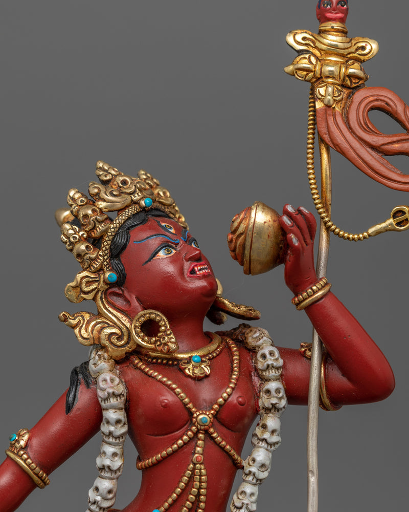 Sacred Feminine Dakini Vajrayogini Sculpture | The Powerful Divine Red Yogini