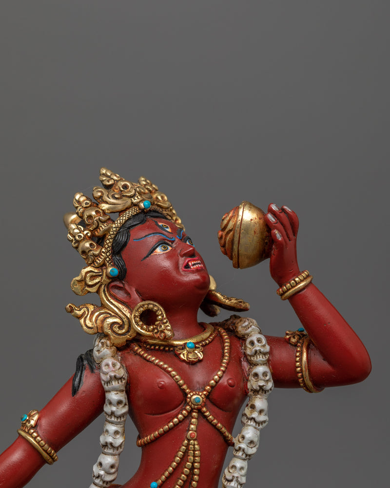 Sacred Feminine Dakini Vajrayogini Sculpture | The Powerful Divine Red Yogini