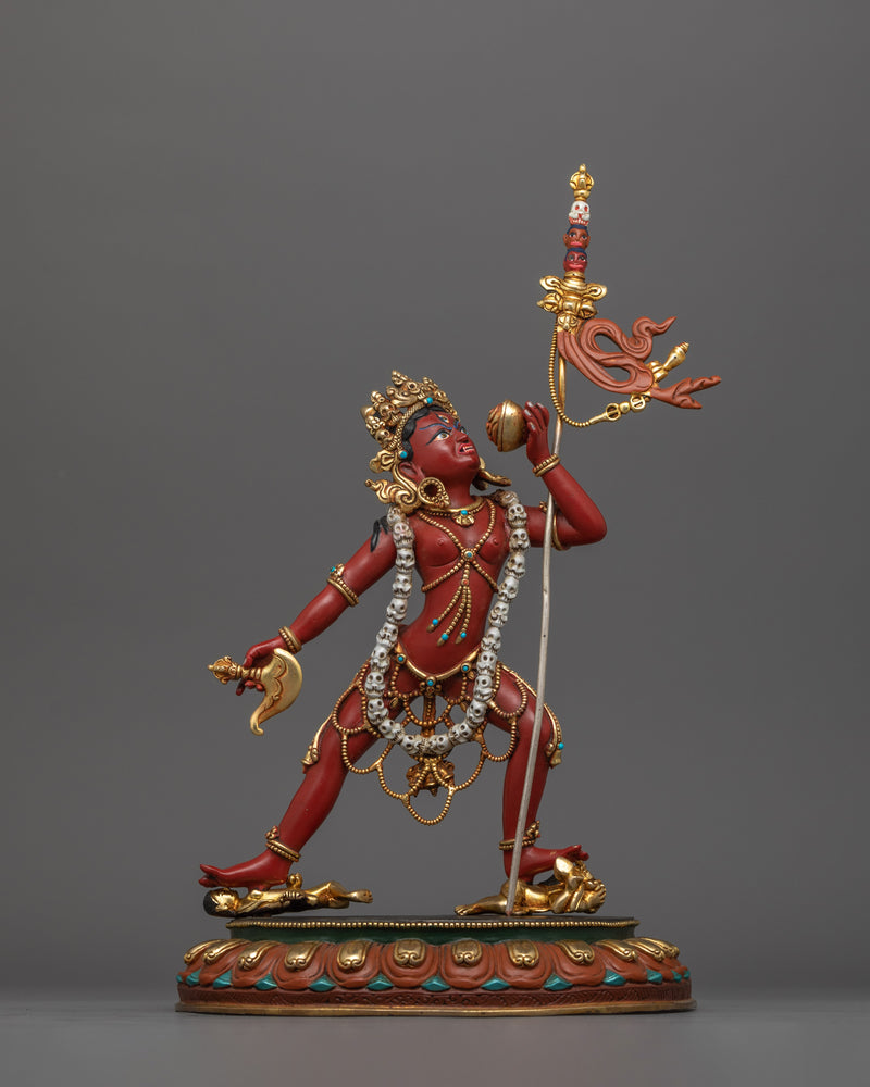 Sacred Feminine Dakini Vajrayogini Sculpture | The Powerful Divine Red Yogini