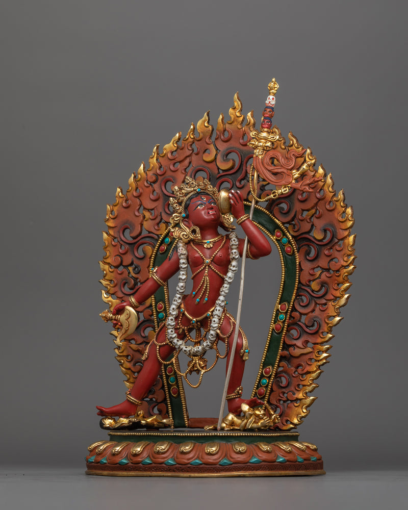 Sacred Feminine Dakini Vajrayogini Sculpture | The Powerful Divine Red Yogini